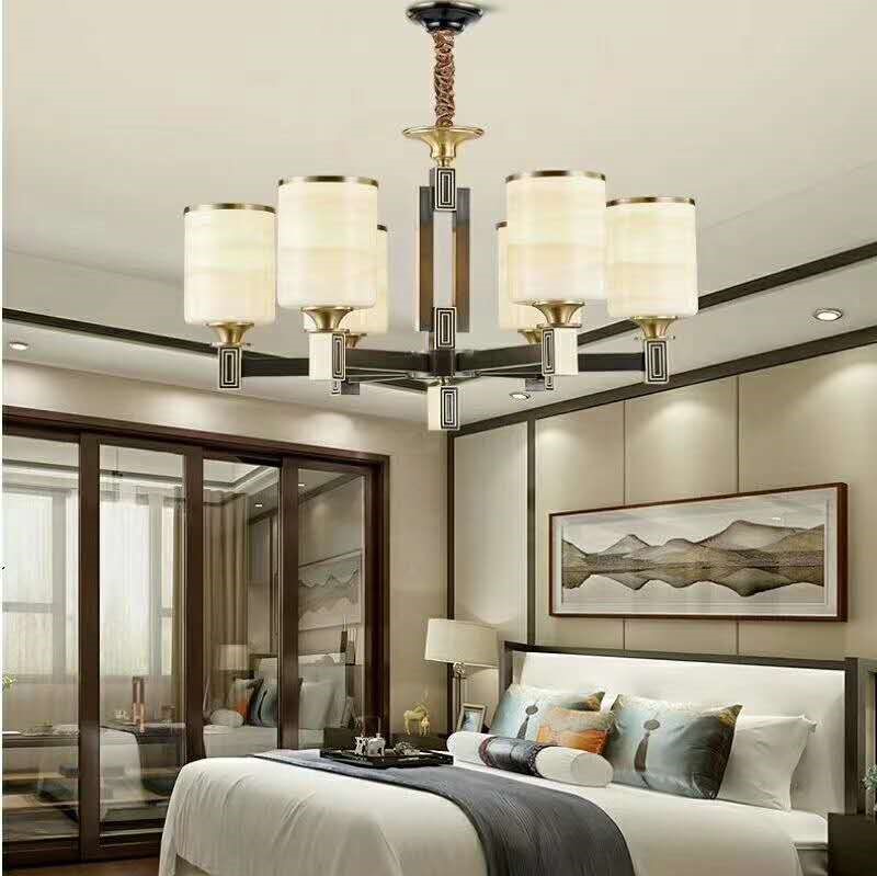 New Chinese style contracted atmosphere living room porch villa copper chandelier