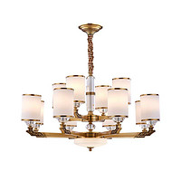 New Chinese style living room full copper atmosphere light luxury dining room bedroom chandelier