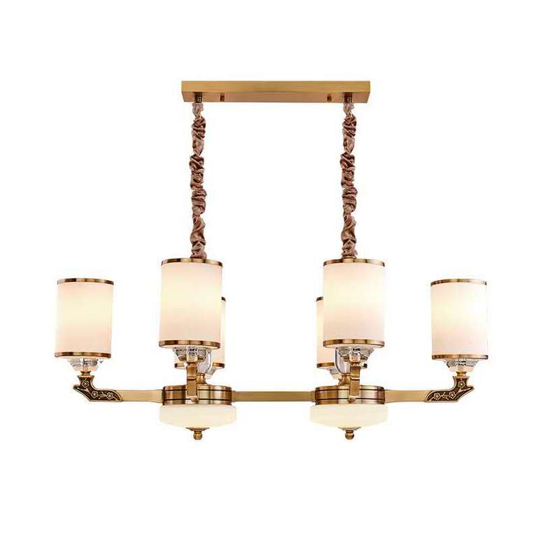 New Chinese style living room full copper atmosphere light luxury dining room bedroom chandelier