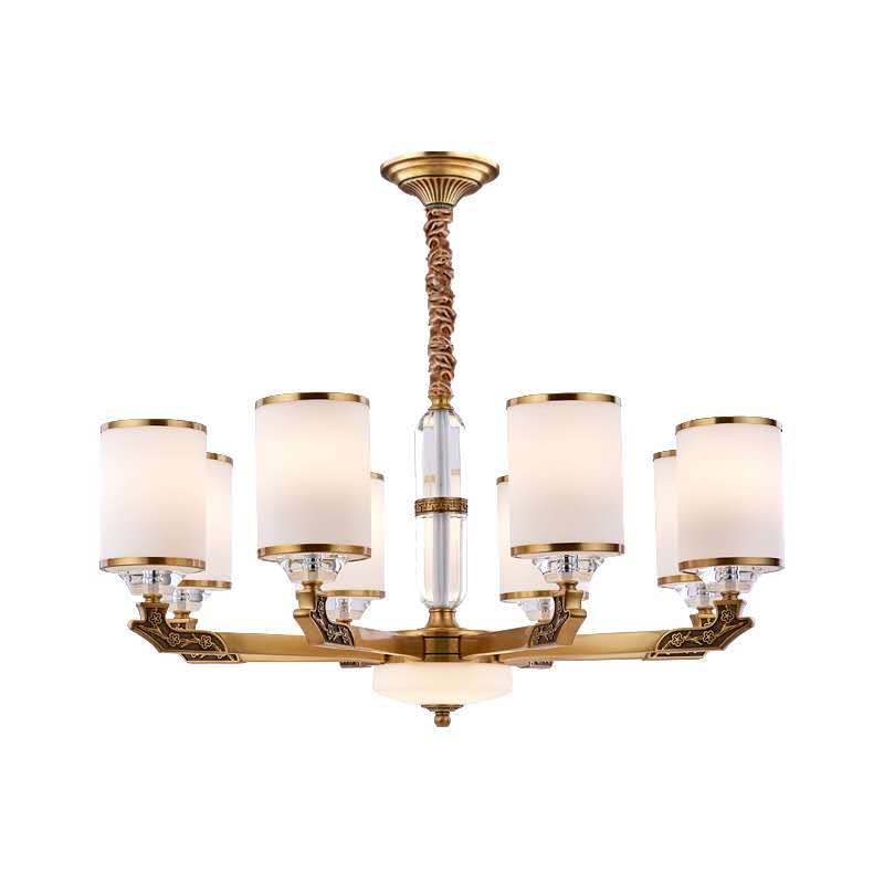 New Chinese style living room full copper atmosphere light luxury dining room bedroom chandelier