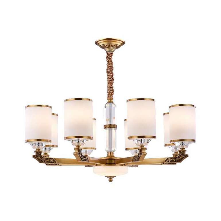 New Chinese style living room full copper atmosphere light luxury dining room bedroom chandelier