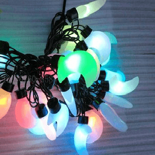 Modern Glass Plastic Moon Christmas Dcorative Lamp String