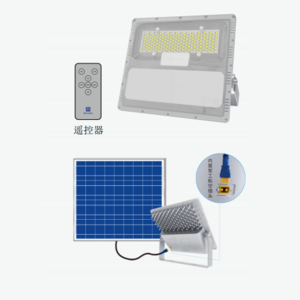 Highlight LED solar energy projection light in outdoor green courtyard area