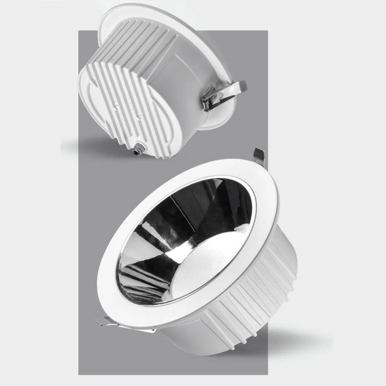 Embedded high gloss deep anti-glare COB downlight in aluminum alloy