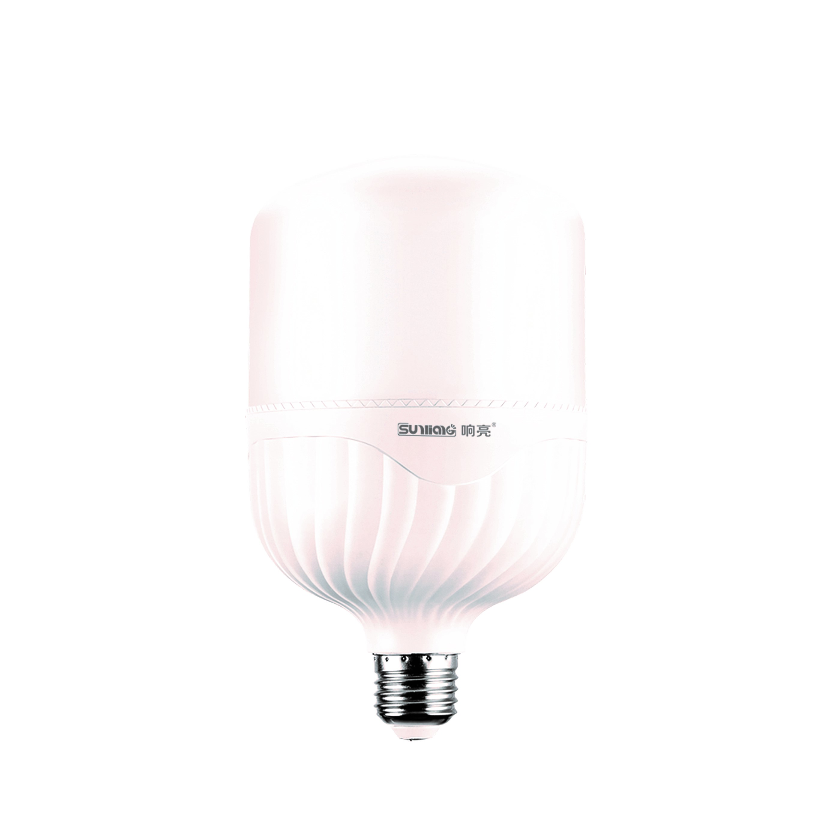 Highlights energy-saving spiral LED bulb lights for indoor lighting