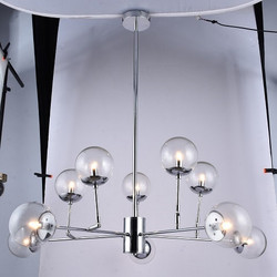 Glass Simple Iron Art Chandelier