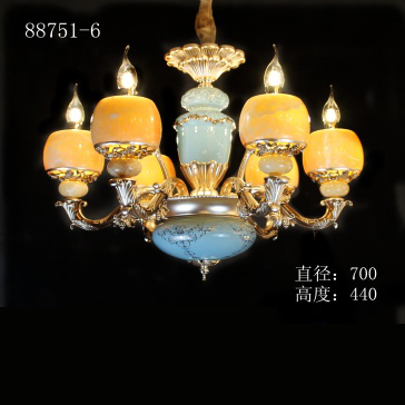 European Noble Indoor Yellow Dragon Jade Chandelier