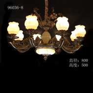 Luxury Ceramics Indoor Yellow Dragon Jade Chandelier