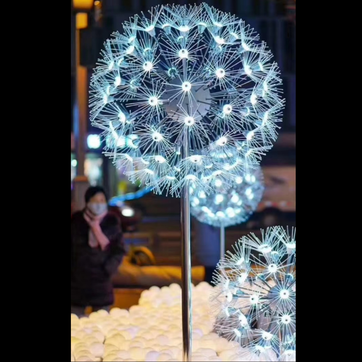 New bright Dandelion PC stainless steel outdoor LED landscape lamp