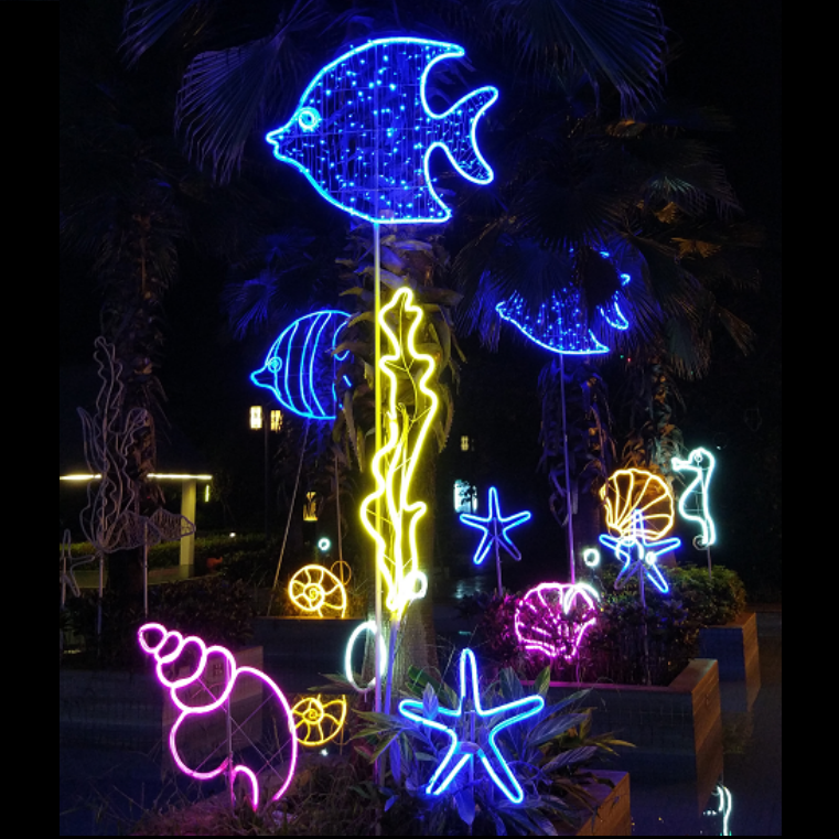 Outdoor simple and beautiful highlight Marine life LED landscape lamp