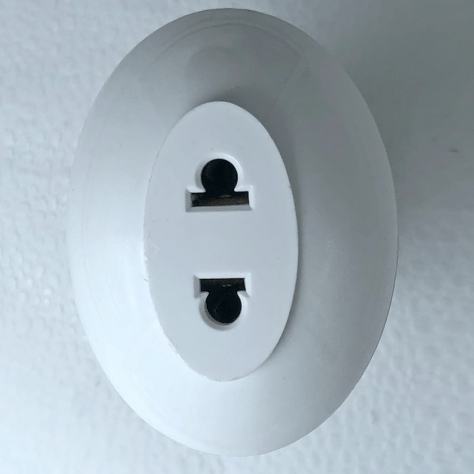 Surface-mounted 2-pole receptacle