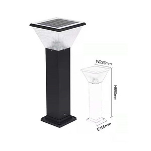 Outdoor Villa Park Waterproof Solar Highlighted LED Lawn Lamp