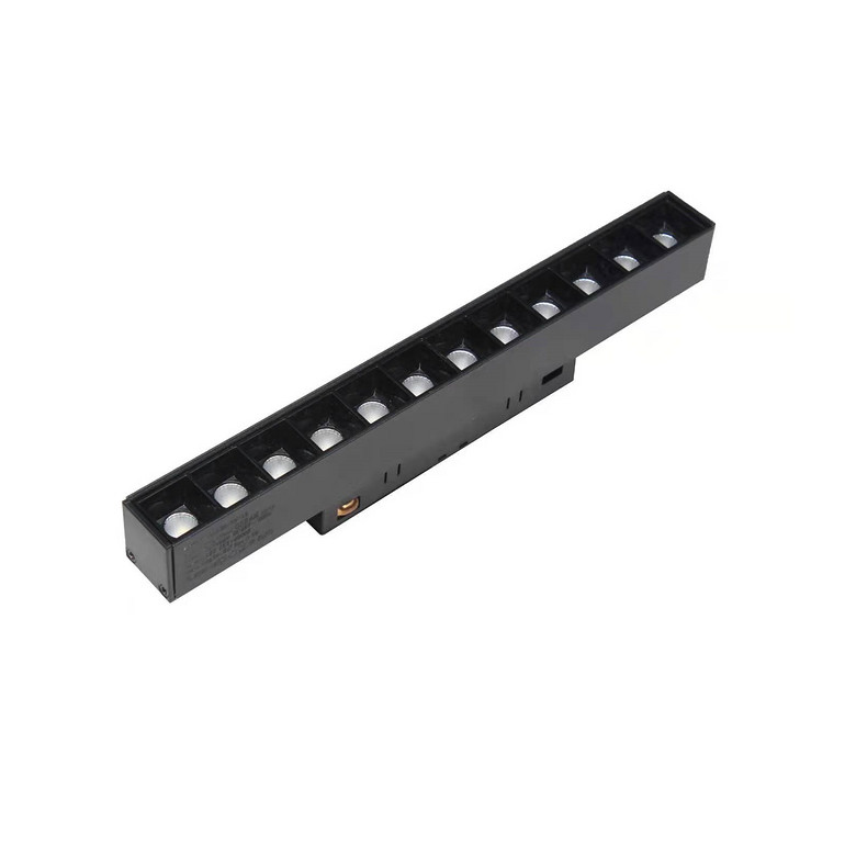 Embedded magnetic-suction track light with unframed guide rail