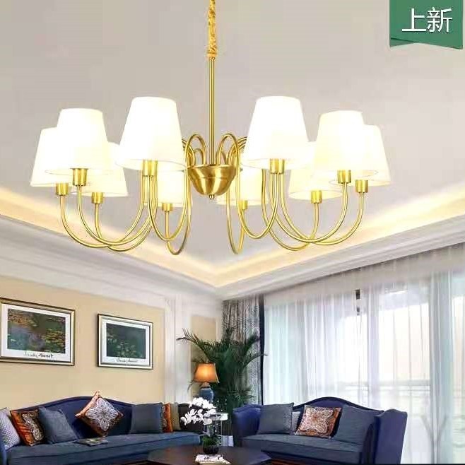 H65 brass living room chandelier