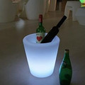 LED Wine Barrel  White Table Lamp