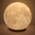 Creative and beautiful 3D printed moon table lamp in the bedroom and living room