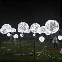 Outdoor square municipal garden lighting LED dandelion landscape lamp