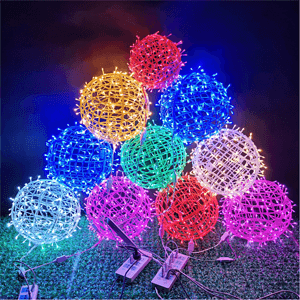 Outdoor hanging tree garden project lighting ED rattan bulb landscape lamp