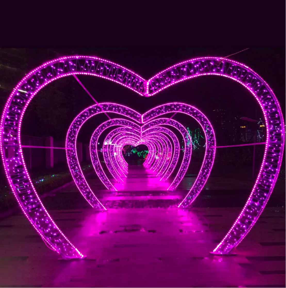 Outdoor Lawn Garden Highlight Love Arch LED Landscape Lamp