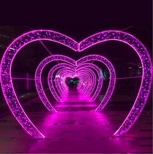 Outdoor Lawn Garden Highlight Love Arch LED Landscape Lamp