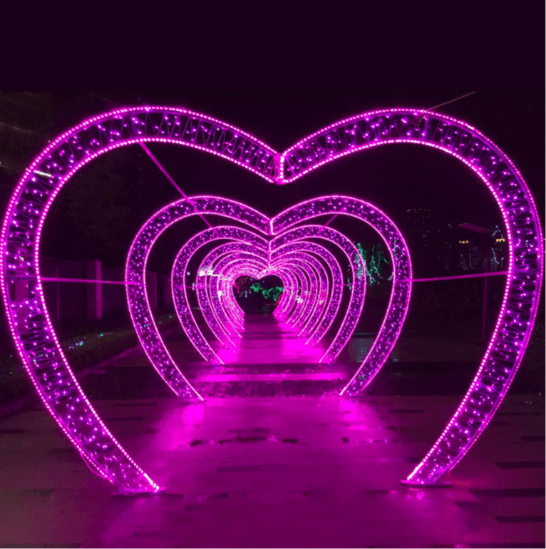 Outdoor Lawn Garden Highlight Love Arch LED Landscape Lamp