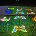 Outdoor park lawn lighting project dynamic butterfly lamp