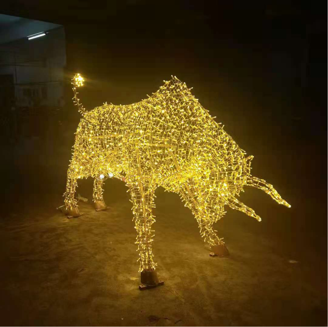 Outdoor park square LED light cattle animal modeling lamp