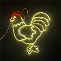 Outdoor LED rooster flat shape lamp