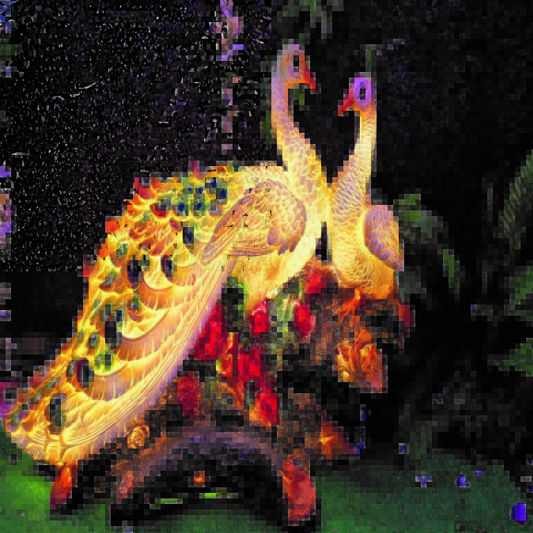 Outdoor bright garden courtyard lighting LED peacock light