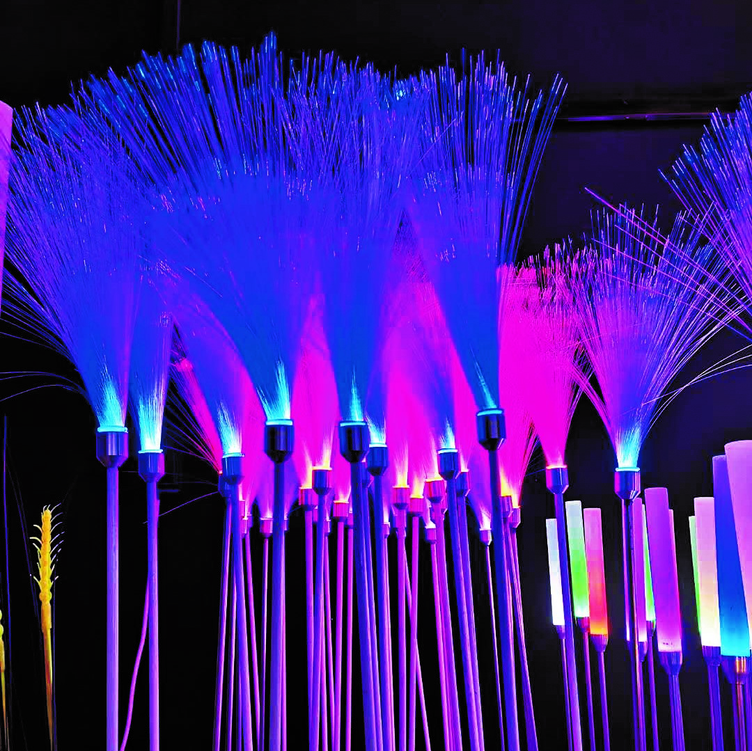 Outdoor LED residential park lighting project optical fiber reed lamp