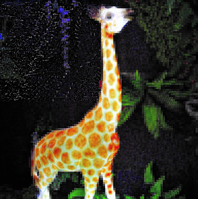 Outdoor garden garden landscape LED glowing giraffe lights