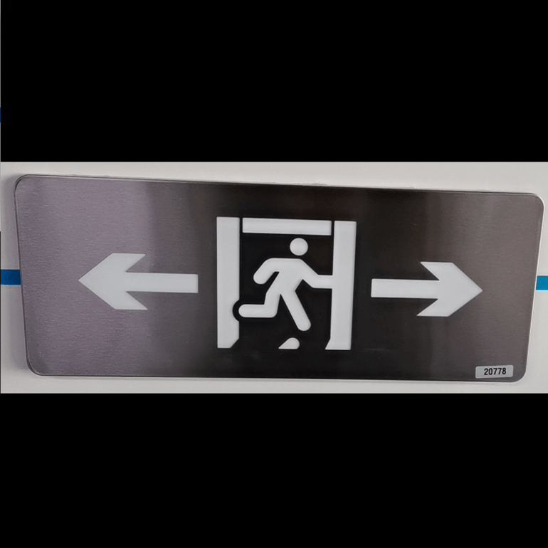 Stainless steel fire evacuation LED emergency sign indicator