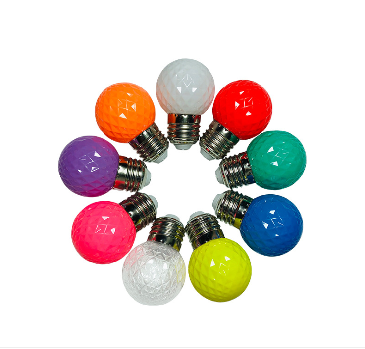 Round diamond shaped Christmas LED color big bulb glowing Christmas lights