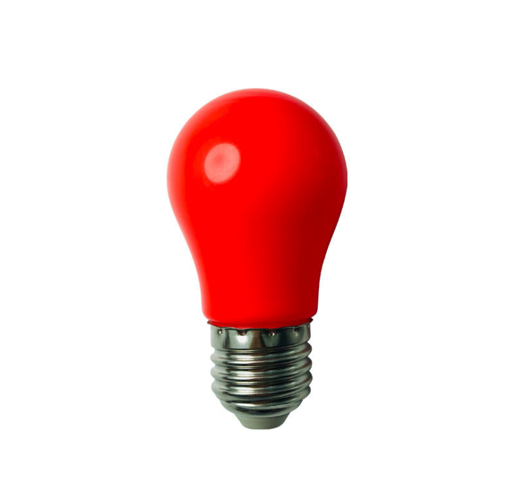 Red LED Red Lantern Screw Mount Low Power Color Bulb