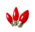 Red tip LED screw bayonet low power color light bulb