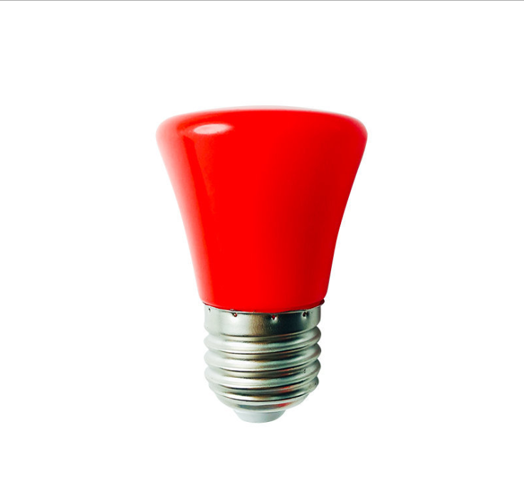 Red flat top LED screw bayonet low power color light bulb