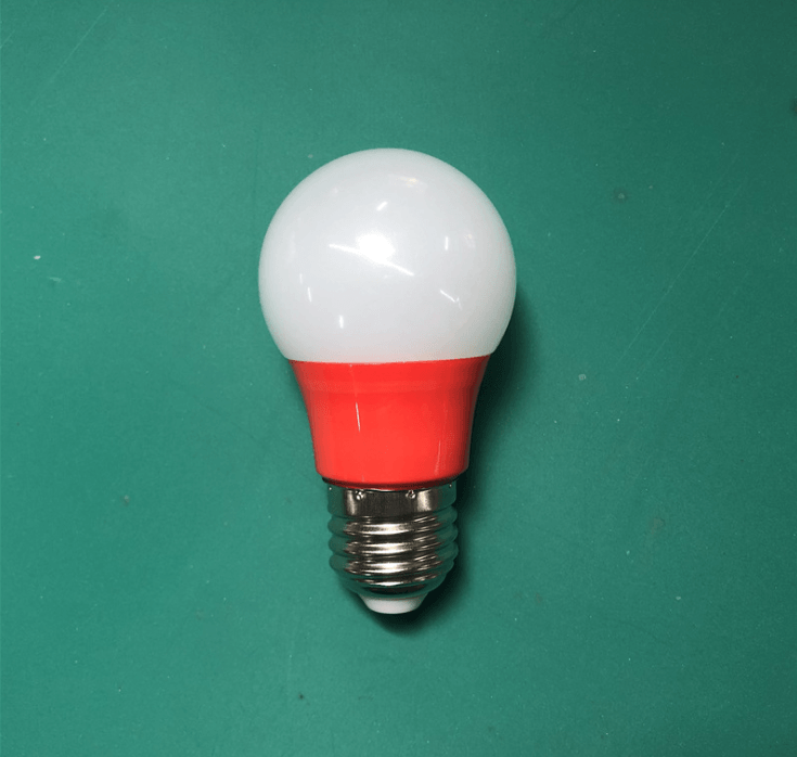 White round LED screw bayonet low power color light bulb