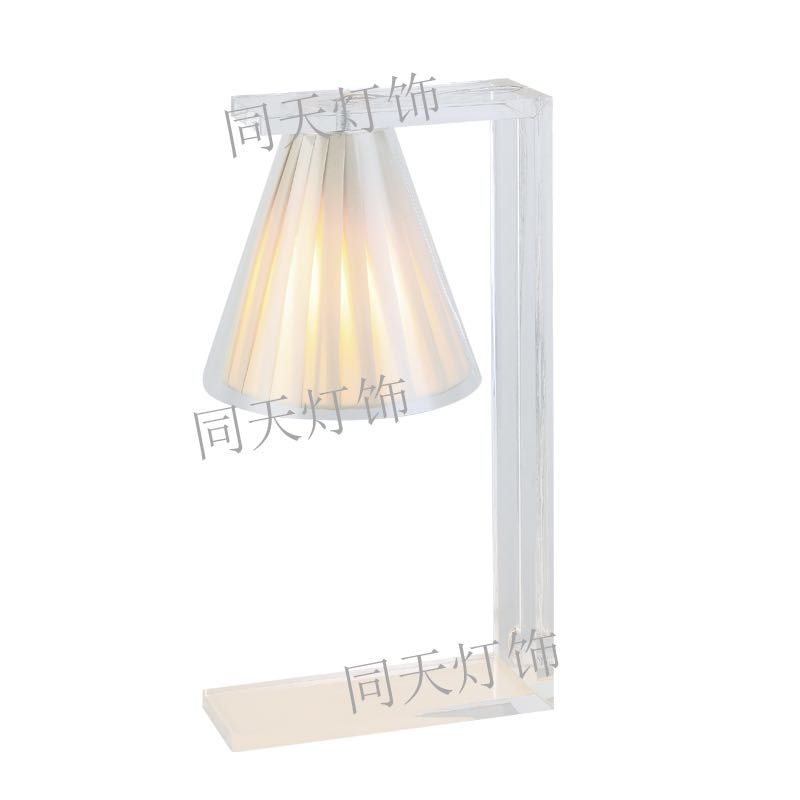 New style ins wind romantic creative pleated transparent bedside lamp table lamp