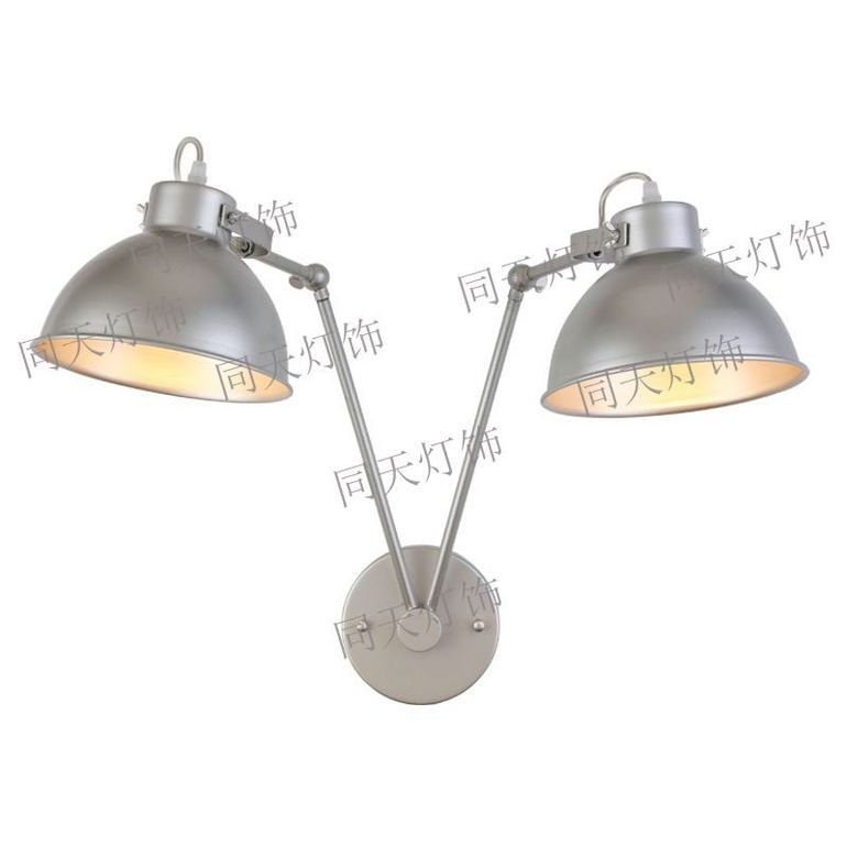 Double cover silver simple fashion color matching creative aisle wall lamp