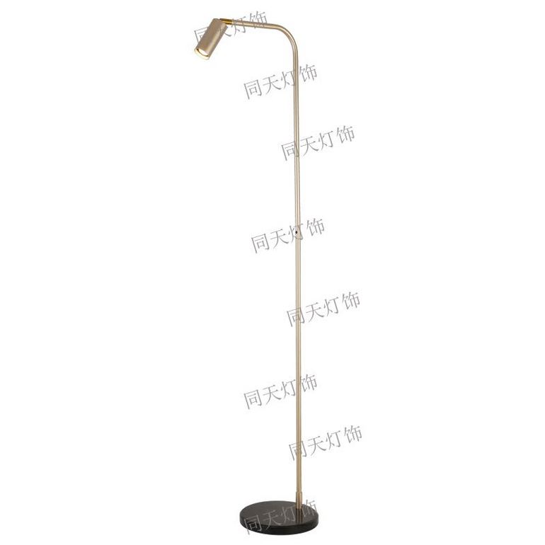 Golden simple and fashionable color matching straight down creative floor lamp