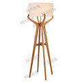 Wooden frame supports four-corner lampshade, simple and fashionable creative floor lamp