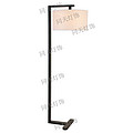 Black steel column straight down lampshade simple fashion creative floor lamp