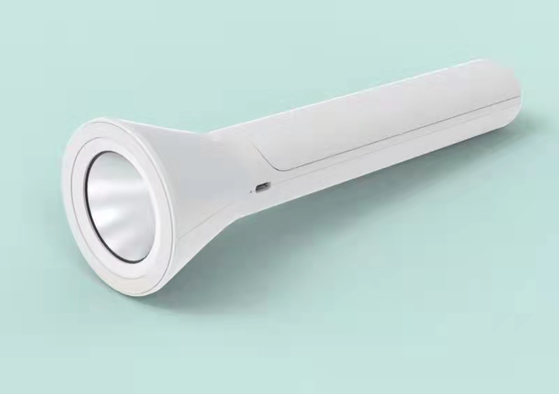 LED white simple fashion round super bright flashlight