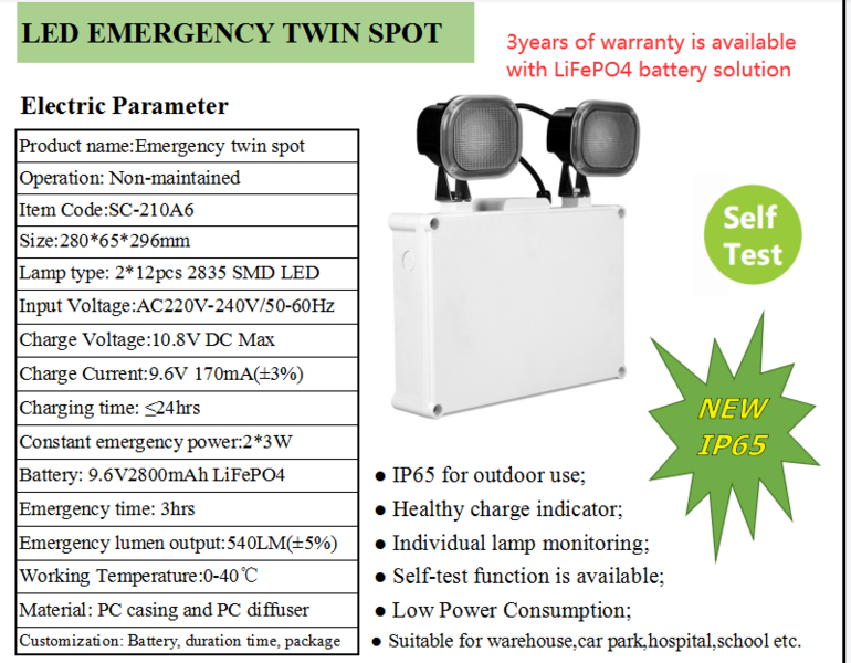 IP65 emergency lighting 