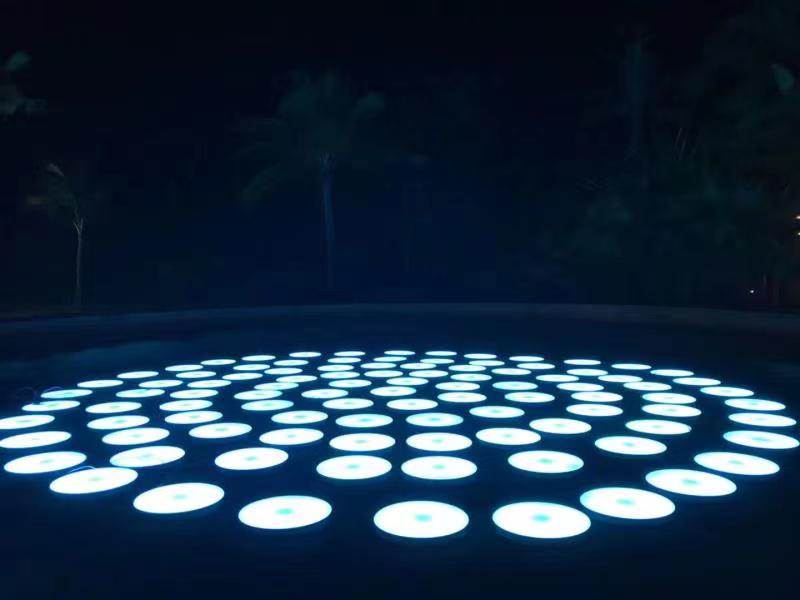 LED round luminous floor tile induction outdoor waterproof underground light
