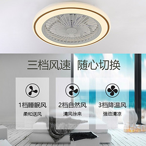 Indoor bedroom living room adjustable LED suction fan light