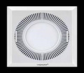 Round air outlet integrated ceiling bedroom dining fan lamp