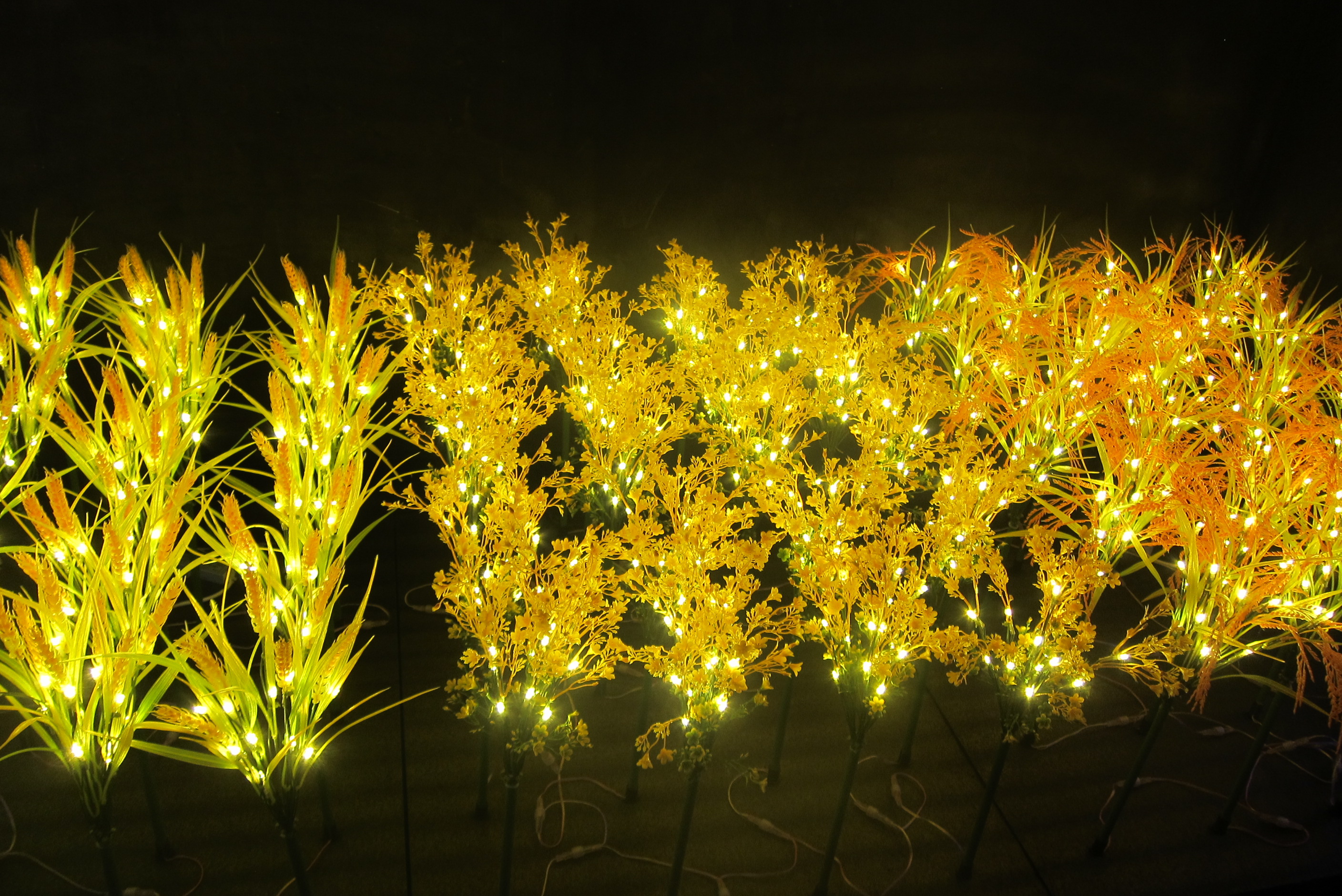 LED outdoor garden ground insert wheat ear flower tree lamp