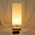 LED indoor solid wood square fabric lampshade table lamp