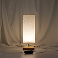 LED indoor solid wood square fabric lampshade table lamp